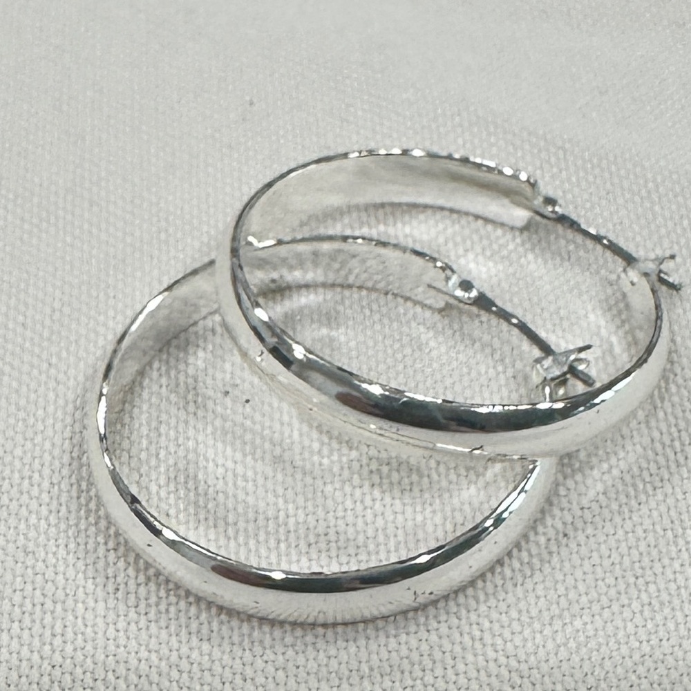 Elegant Silver Hoop Earrings